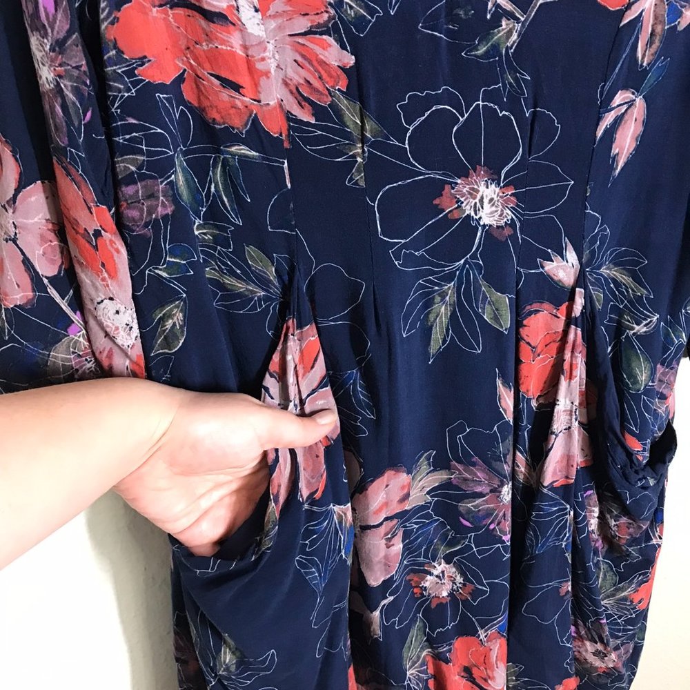 Free People Blue Floral Flowy Mini Dress - Picture 3 of 10